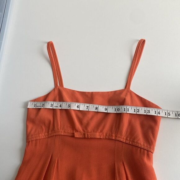 Vintage 90's Odessa Orange Plaid Mini Dress  Size 6 - Picture 12 of 15